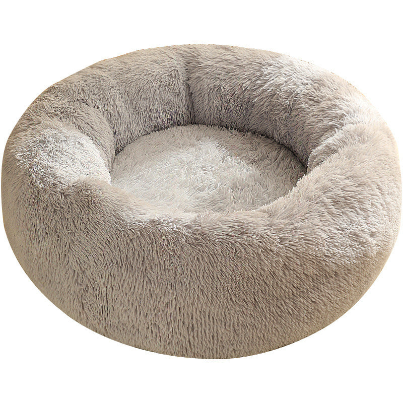 Hundebett Grau Rund – Kuscheliges Rundbett für Hunde