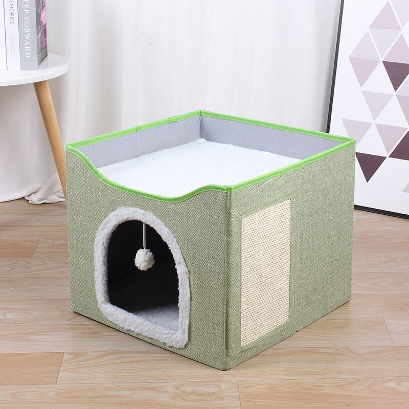 milupet Norma Katzenhöhle – Bequeme & platzsparende Katzenbox mit 2-in-1 Funktion