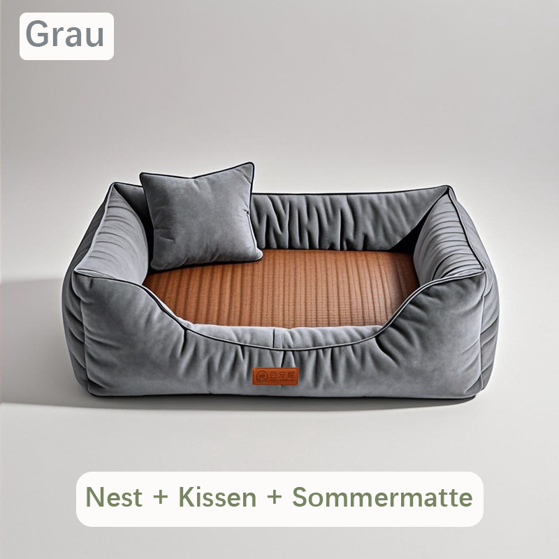 Kühlendes Haustierbett – Waschbar & bequem für Hunde & Katzen